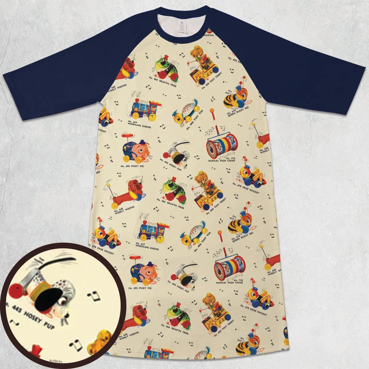 3/4 Sleeve Raglan Dress - X7YY37TD