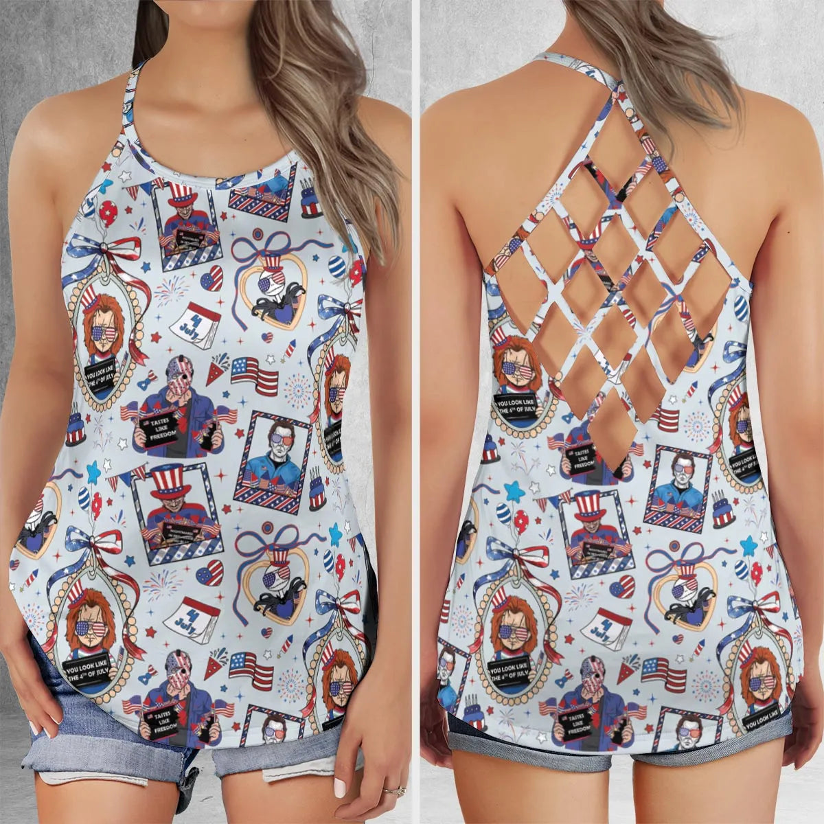 Criss Cross Tank Top - J9R1GBT5