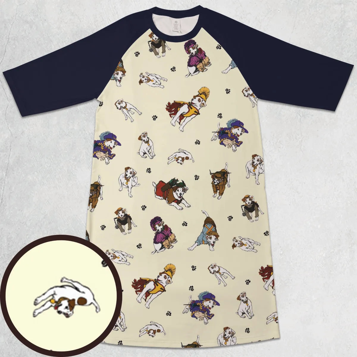 3/4 Sleeve Raglan Dress - DUN7XQPQ