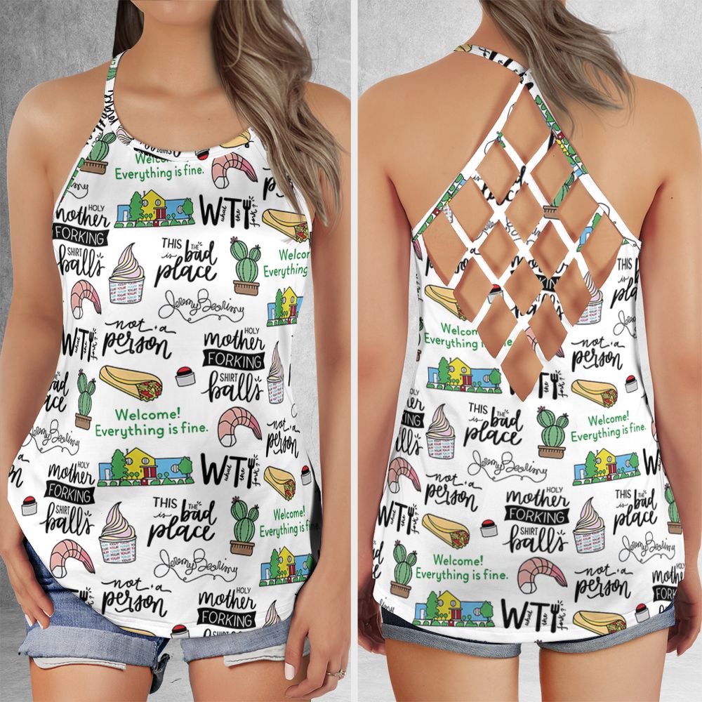 Criss Cross Tank Top - 8RFY157K -  - 1