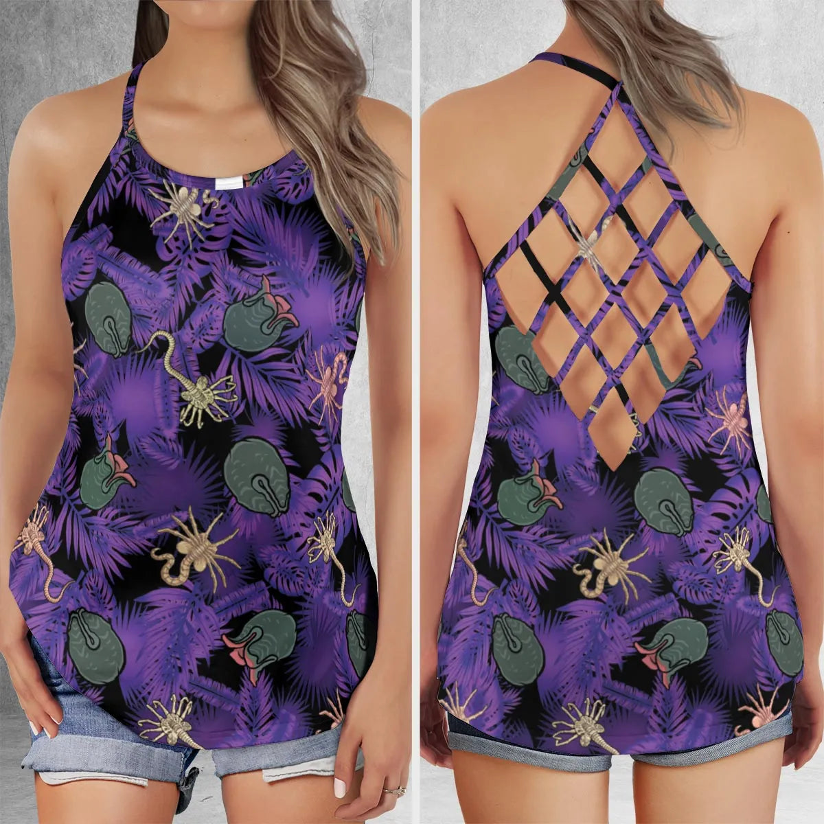 Criss Cross Tank Top - 9XXYGKDW