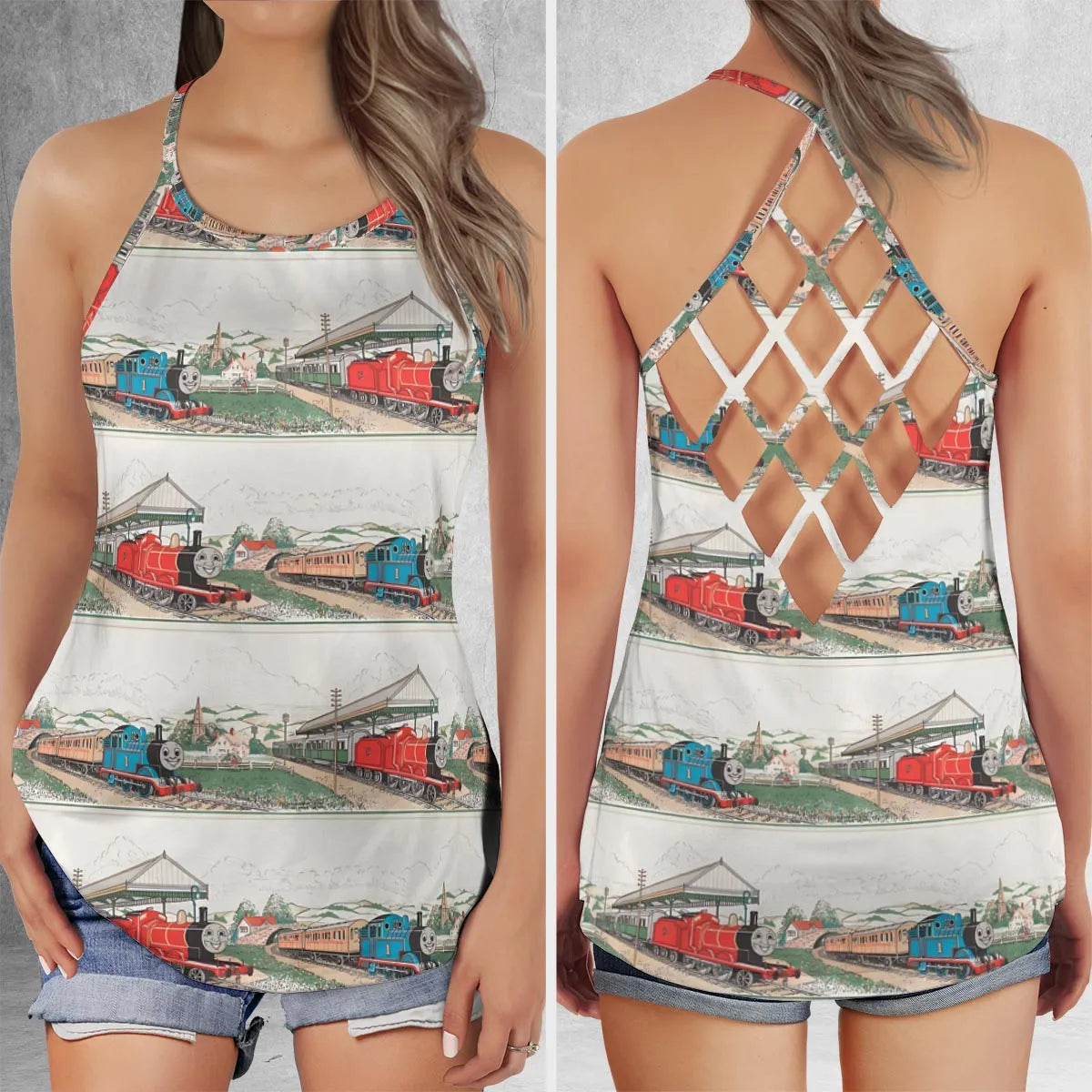 Criss Cross Tank Top - DDBL6V8S