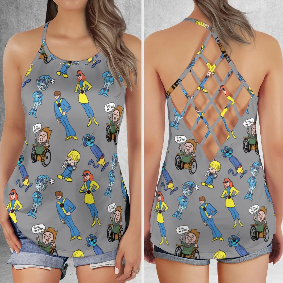Criss Cross Tank Top - MTQ8GBGY