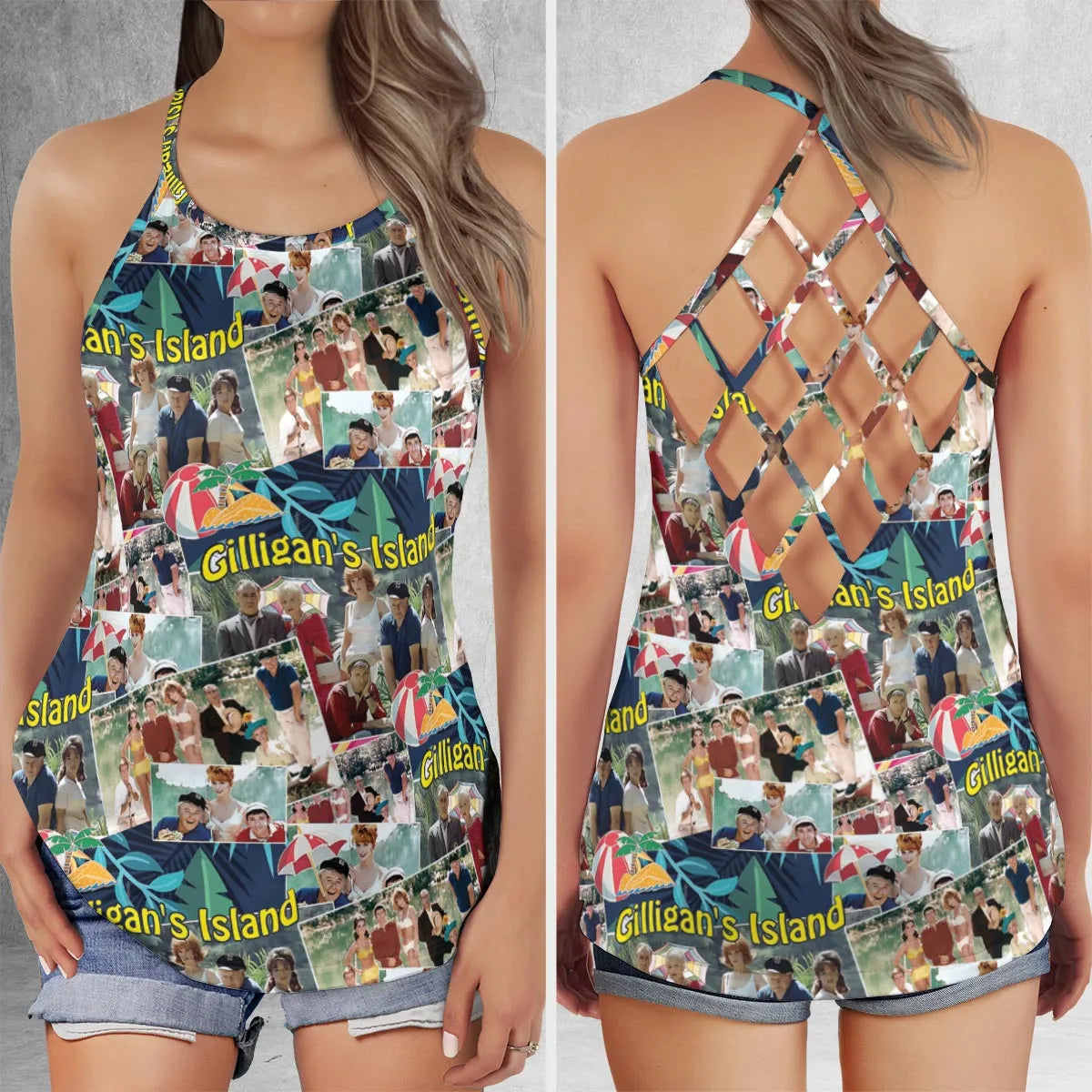 Criss Cross Tank Top - 3XEAHKGM