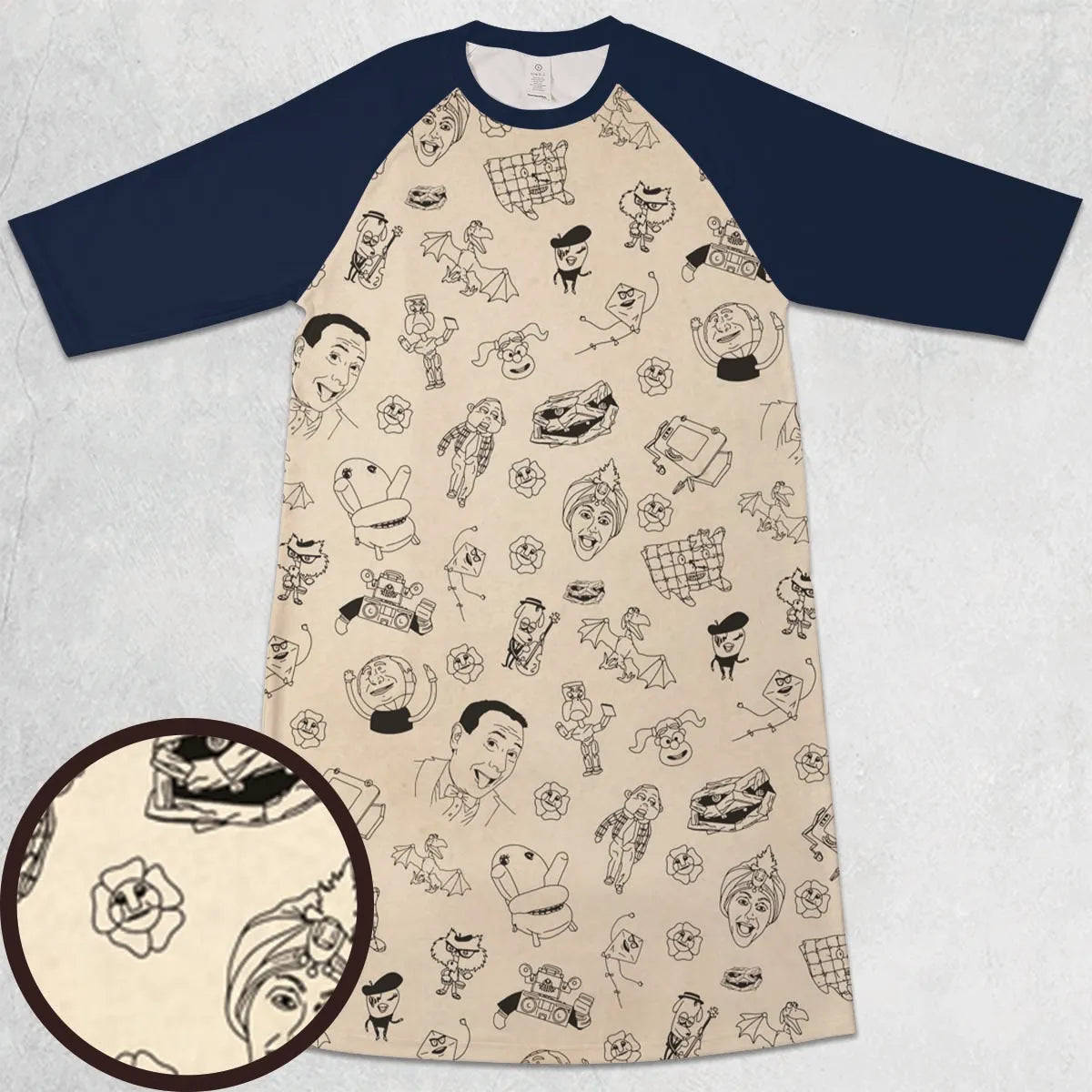 3/4 Sleeve Raglan Dress - XZSZGU2B
