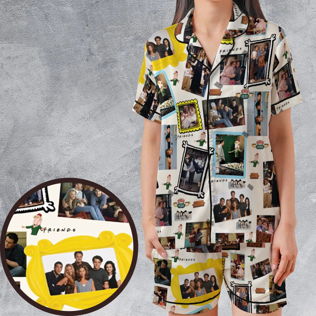 Satin Short-Sleeve Pajamas Set - 6ETQ4UTL