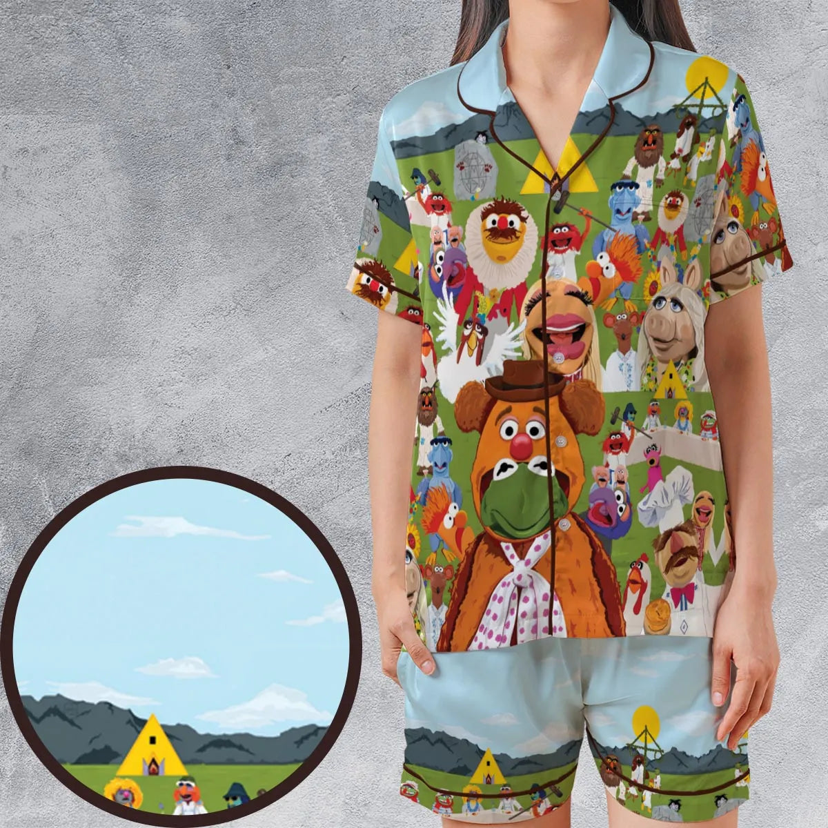 Satin Short-Sleeve Pajamas Set - 52H567ZG