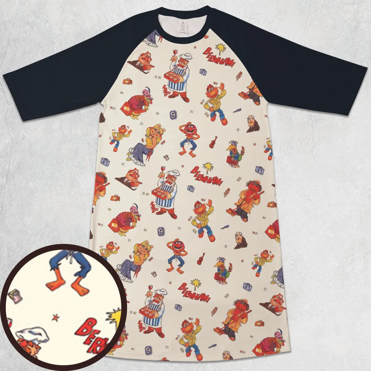 3/4 Sleeve Raglan Dress - NH3BAXGW