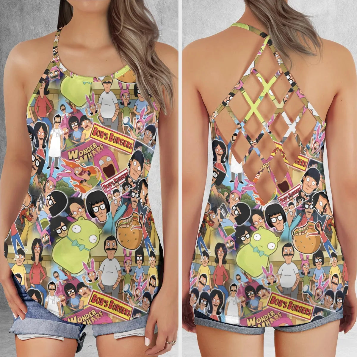 Criss Cross Tank Top - V29UD3MA