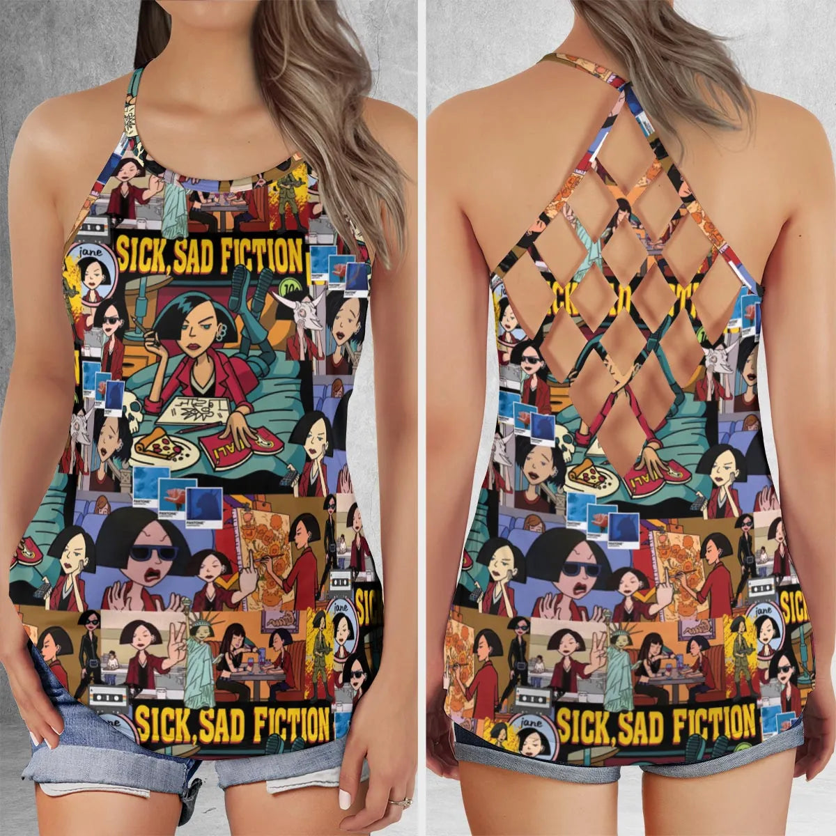 Criss Cross Tank Top - CJL9GUC1