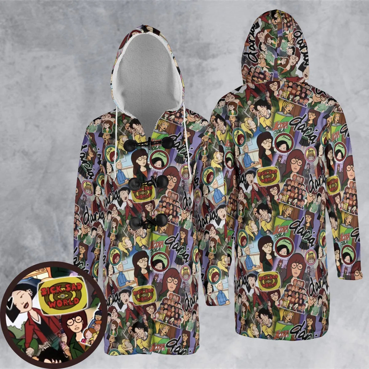 Hooded Cloak Coat - B2GYTEM9