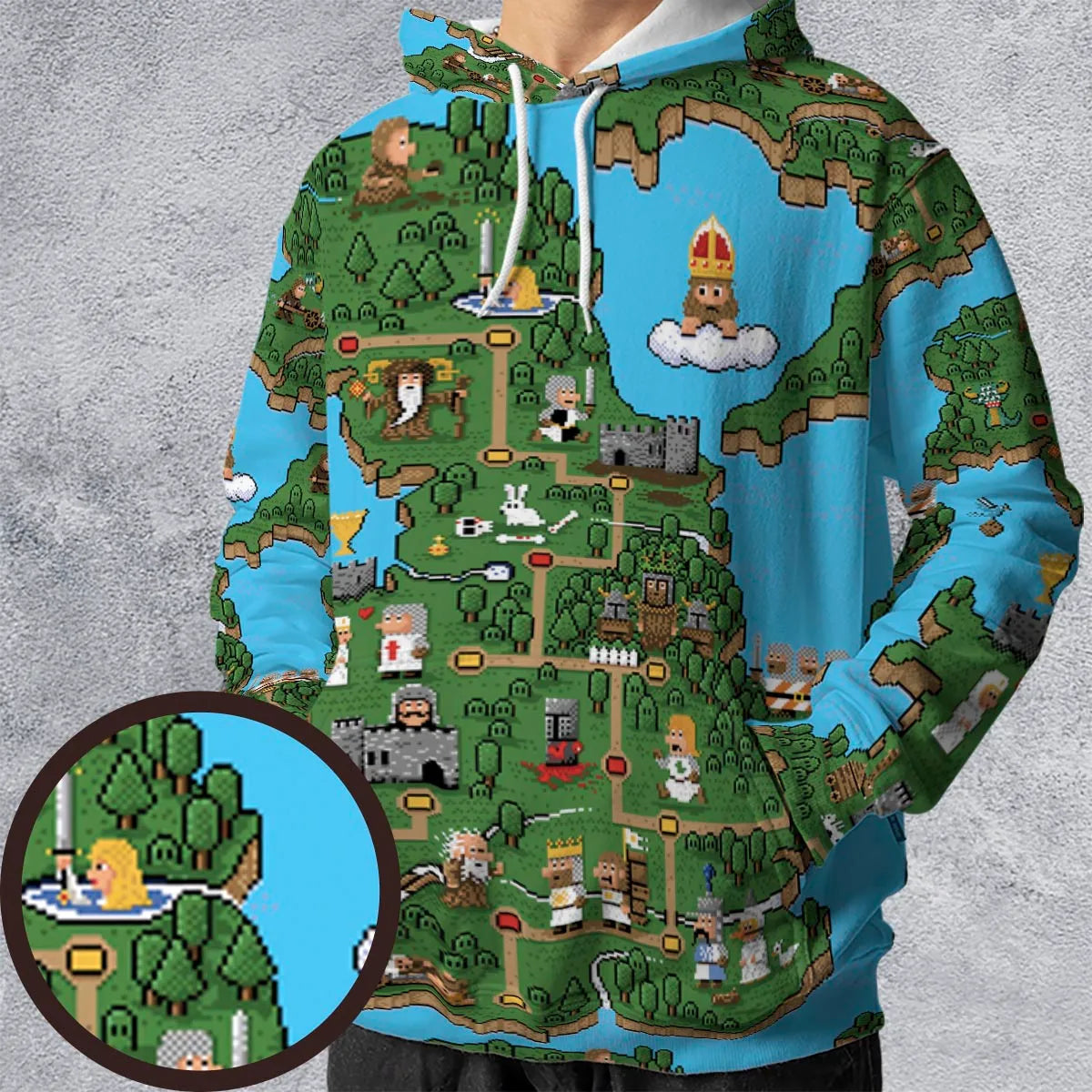 All-over Print Hoodie - 4XTUV319