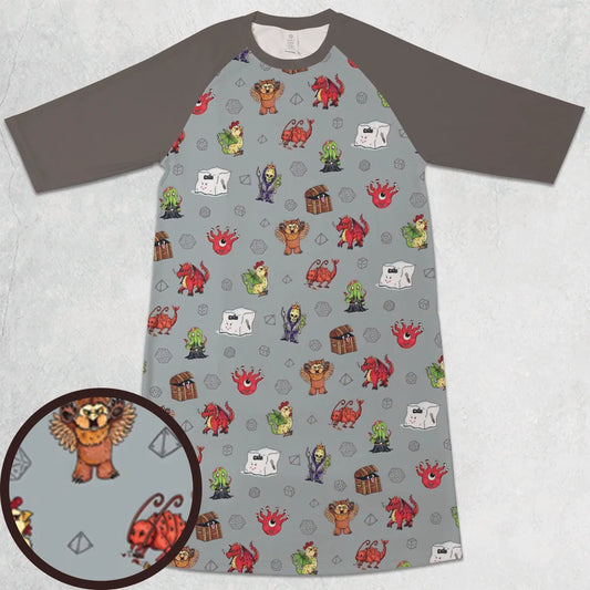 3/4 Sleeve Raglan Dress - 388M6JUJ