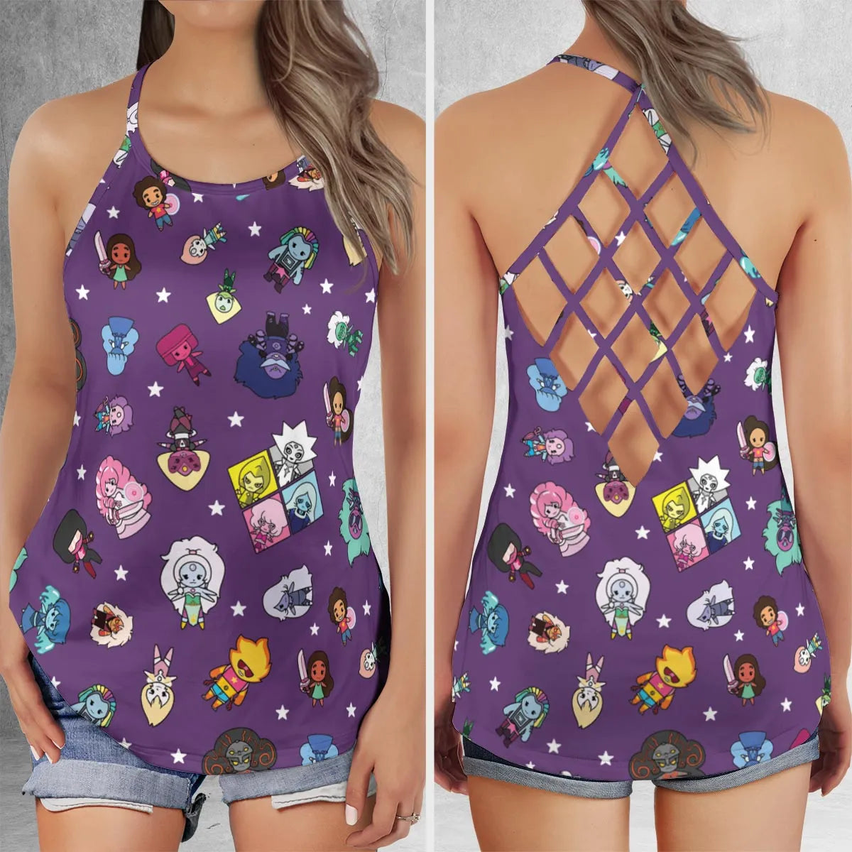 Criss Cross Tank Top - 4BGY3598