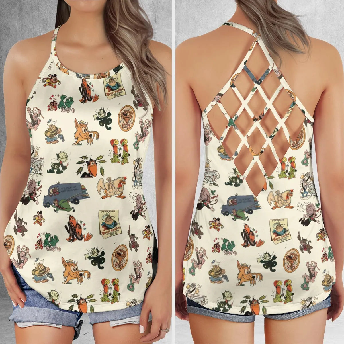Criss Cross Tank Top - 3X4GDQBD