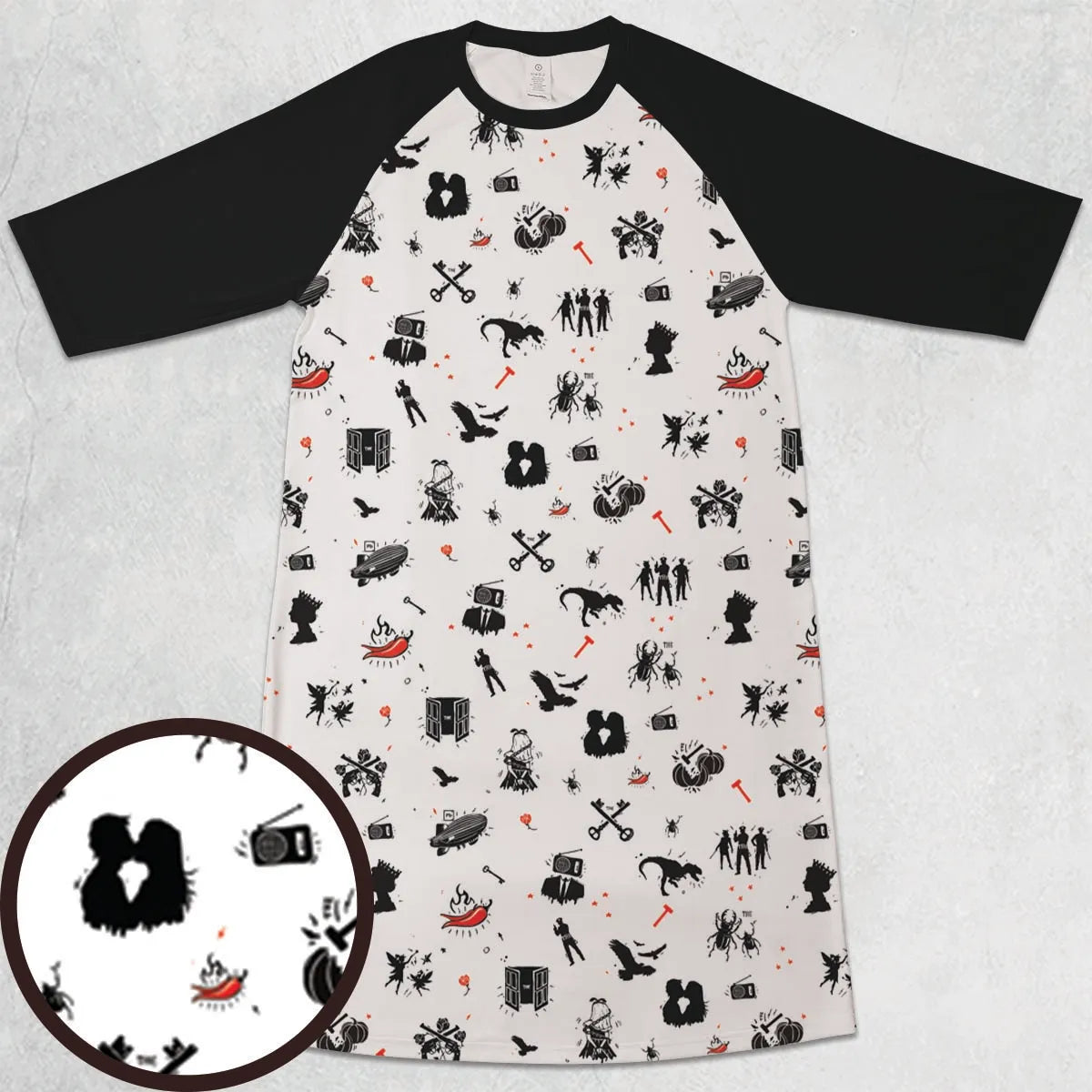 3/4 Sleeve Raglan Dress - DD69EP8D