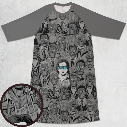 3/4 Sleeve Raglan Dress - C8R576D9