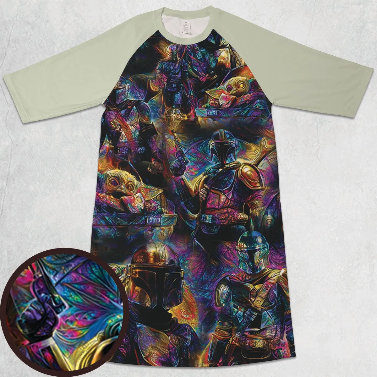 3/4 Sleeve Raglan Dress - 6VYJSBND