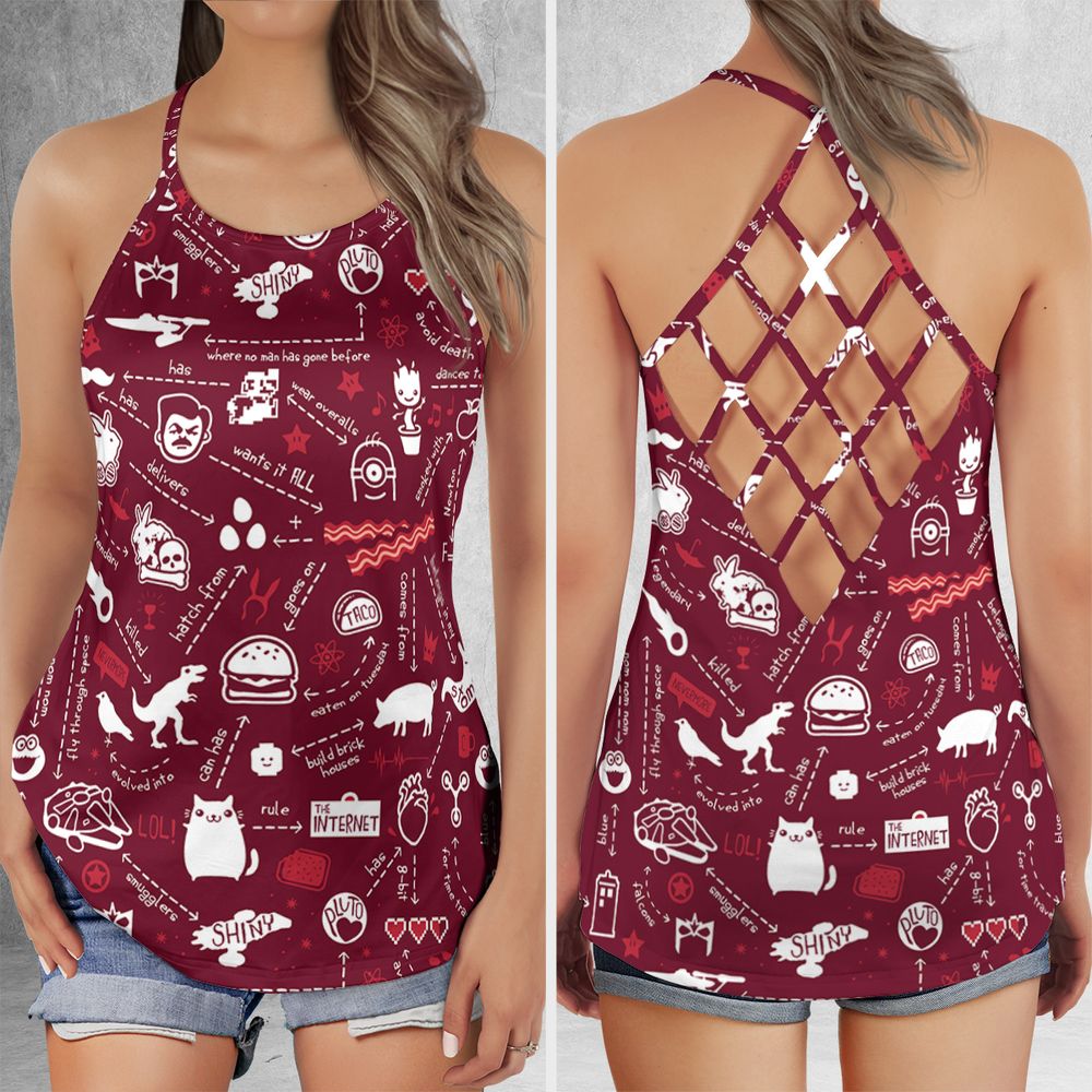 Criss Cross Tank Top - Y5ERDE1X -  - 1