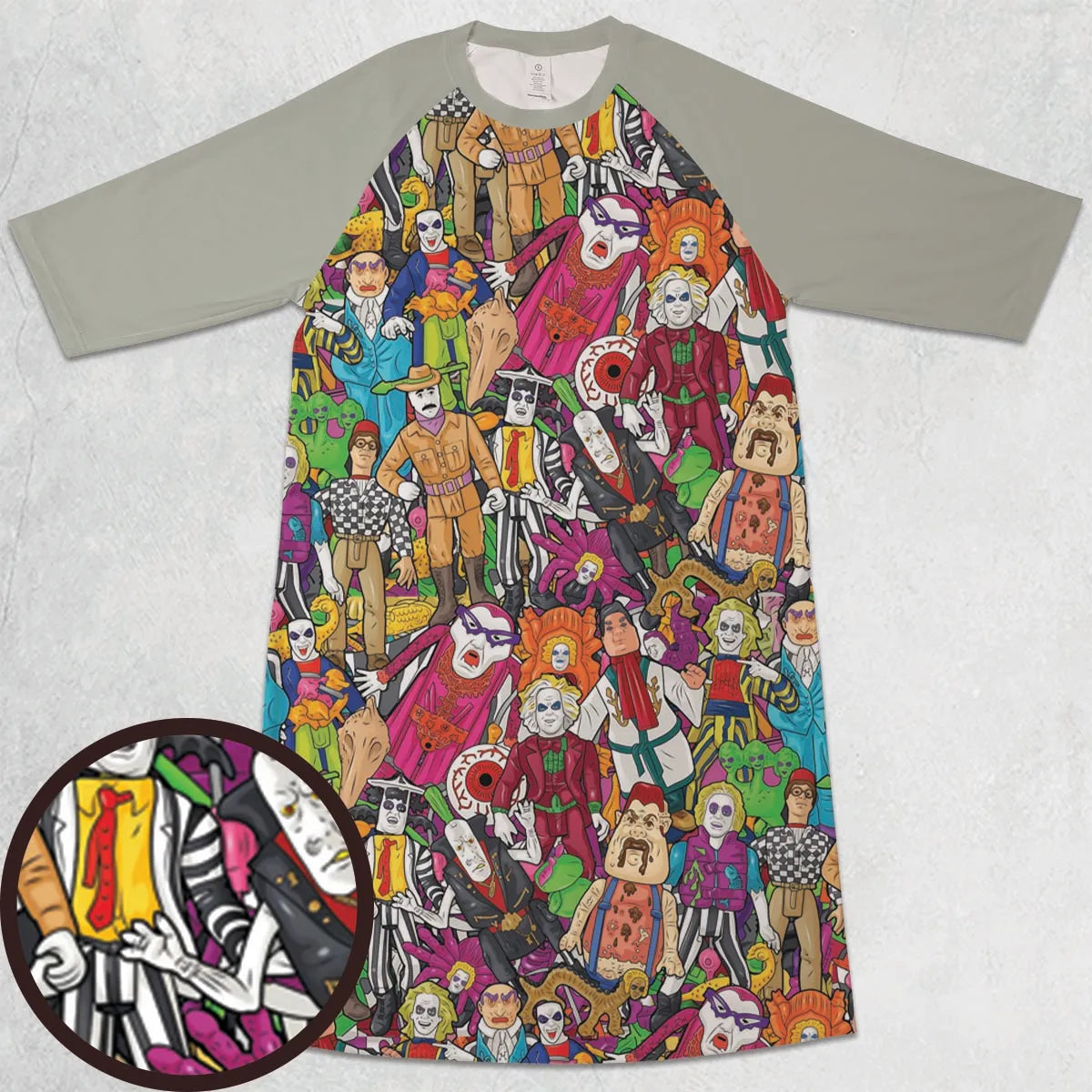 3/4 Sleeve Raglan Dress - DKK175GC