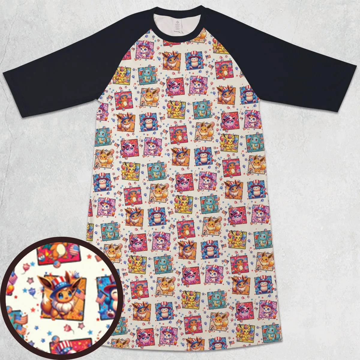 3/4 Sleeve Raglan Dress - 85NMH2MN