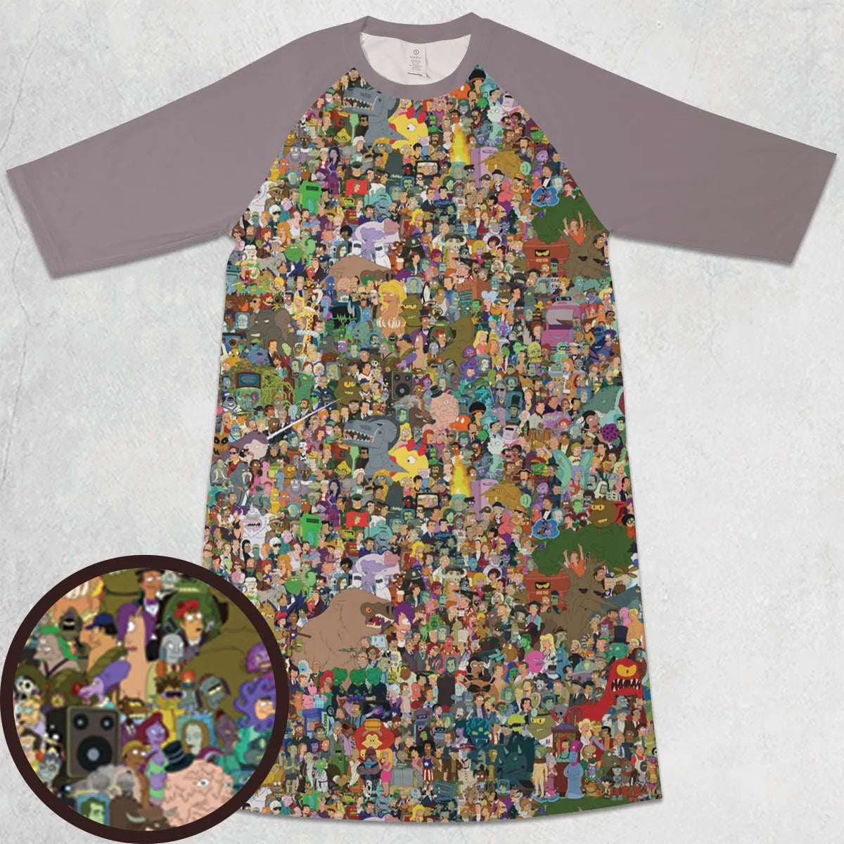 3/4 Sleeve Raglan Dress - E5MB3S7H