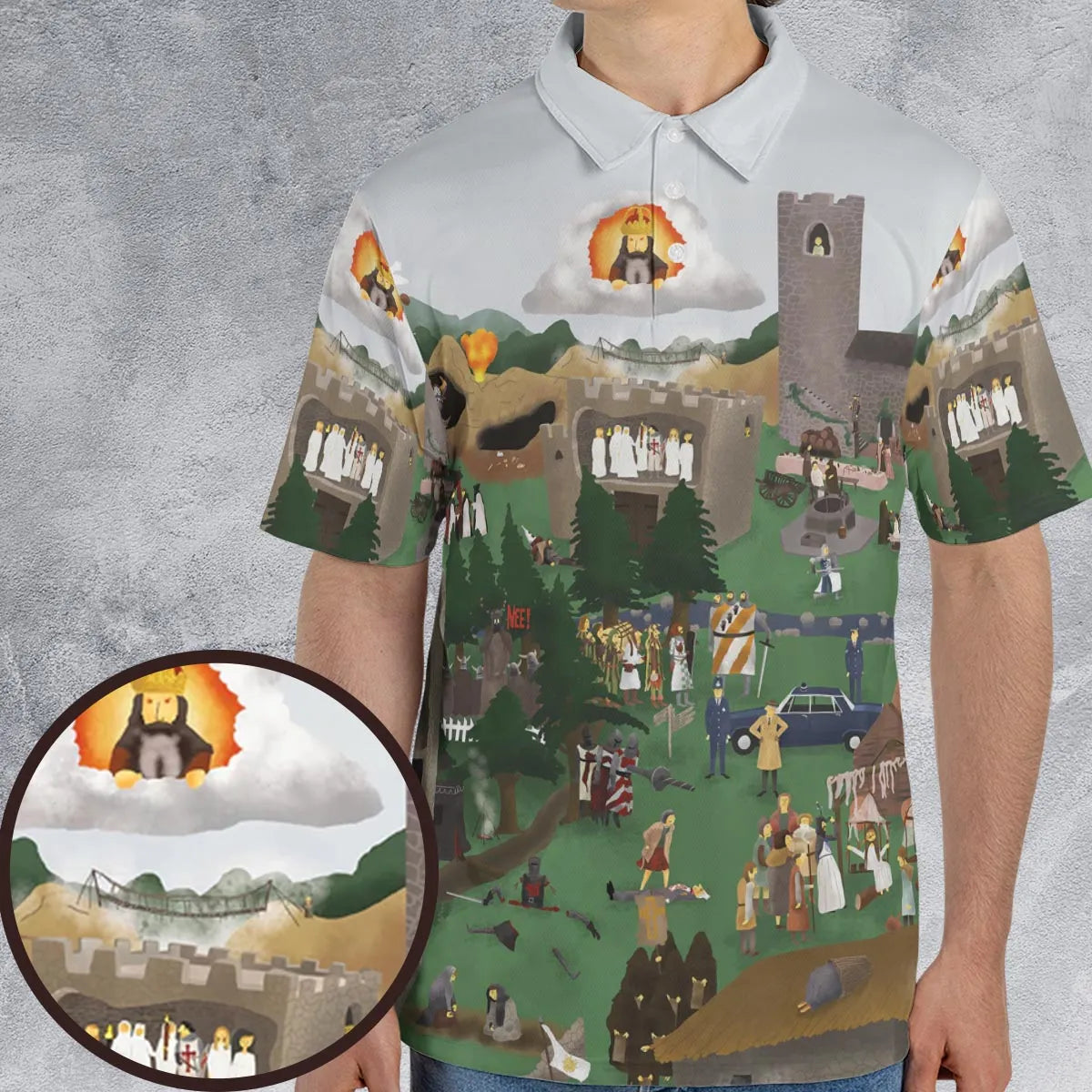AOP Men/Women Polo Shirt - NGZBADTV