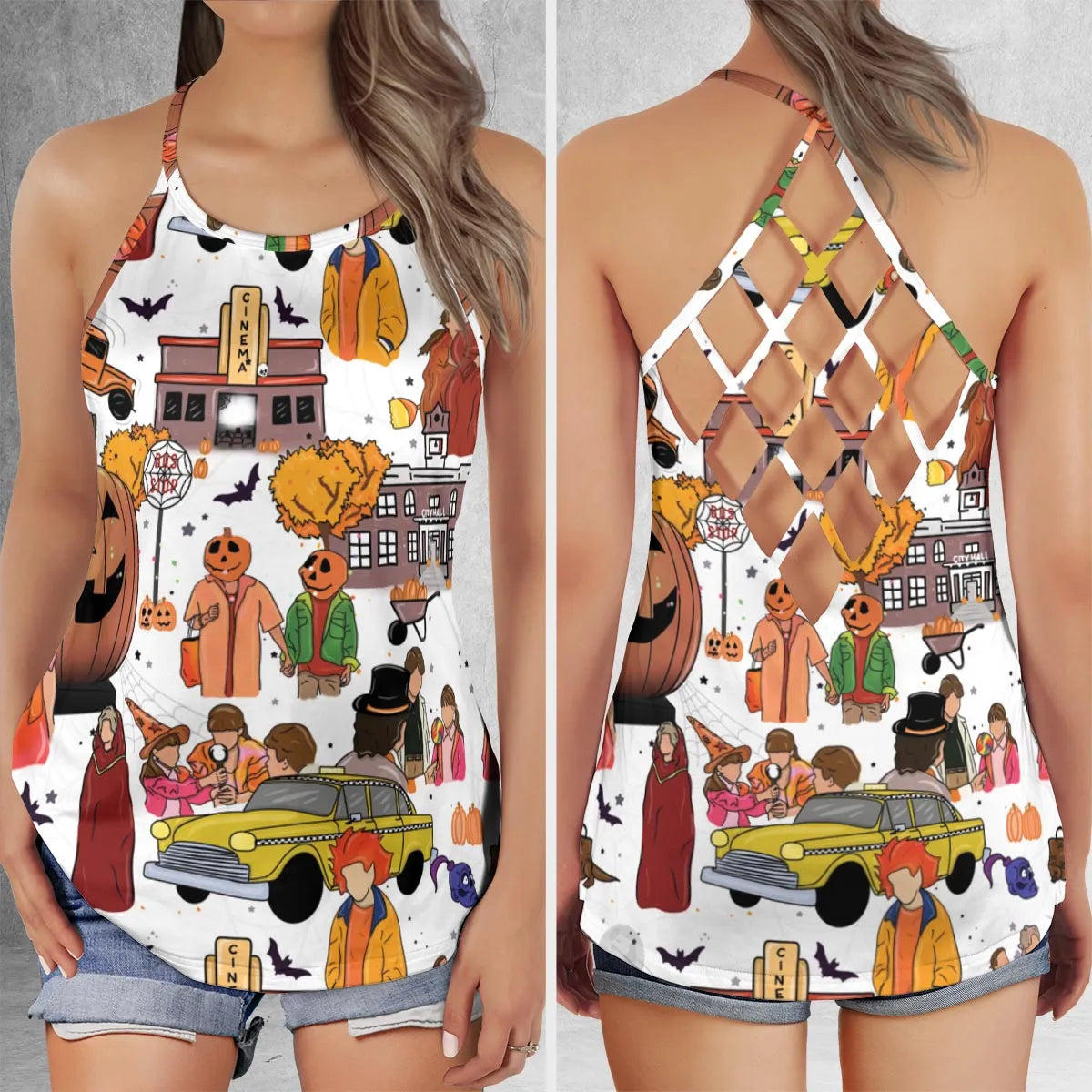 Criss Cross Tank Top - QWEN8A7P