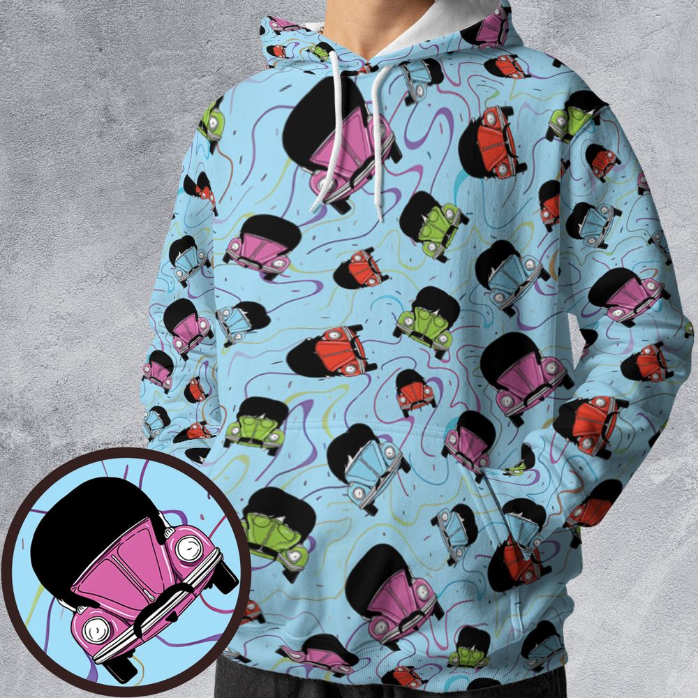All-over Print Hoodie - 2293D3QS -  - 1