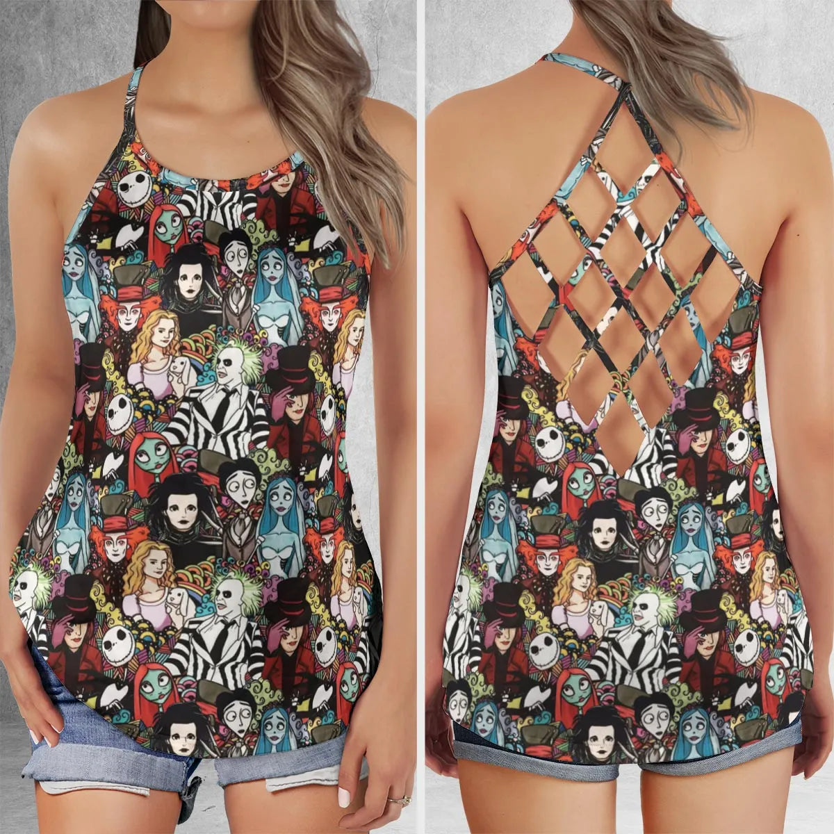 Criss Cross Tank Top - 7281GLVT