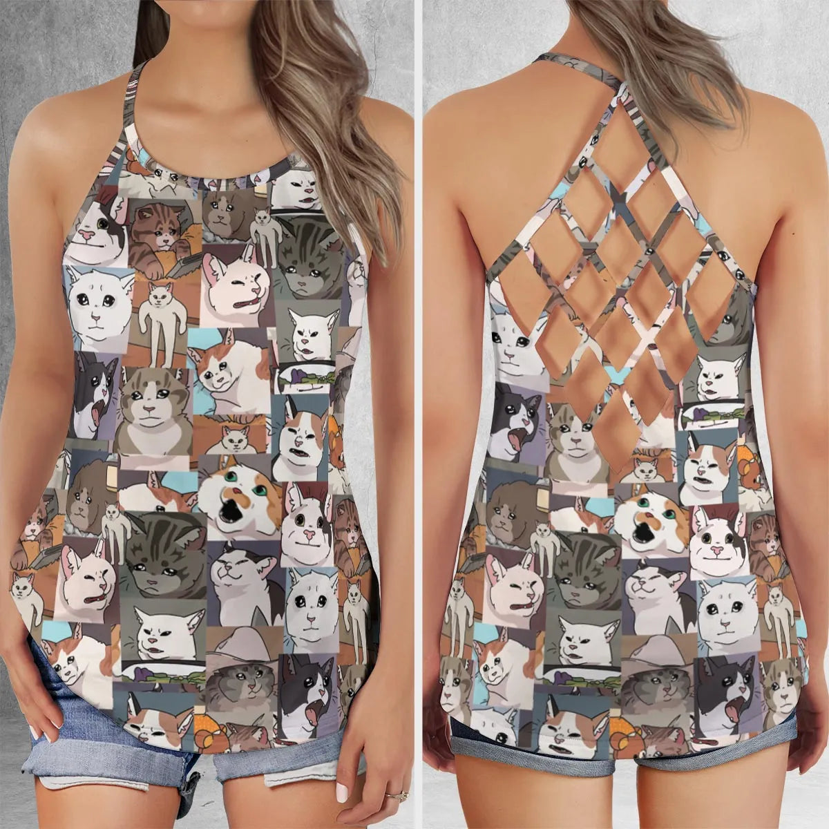 Criss Cross Tank Top - SPEK82S1