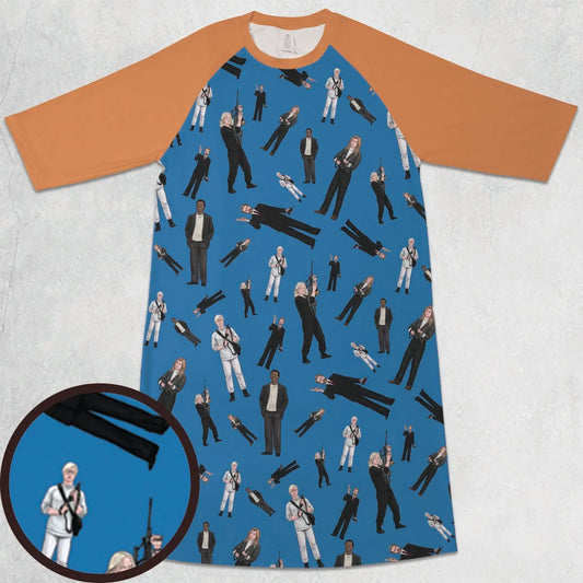 3/4 Sleeve Raglan Dress - CKL6GDNJ