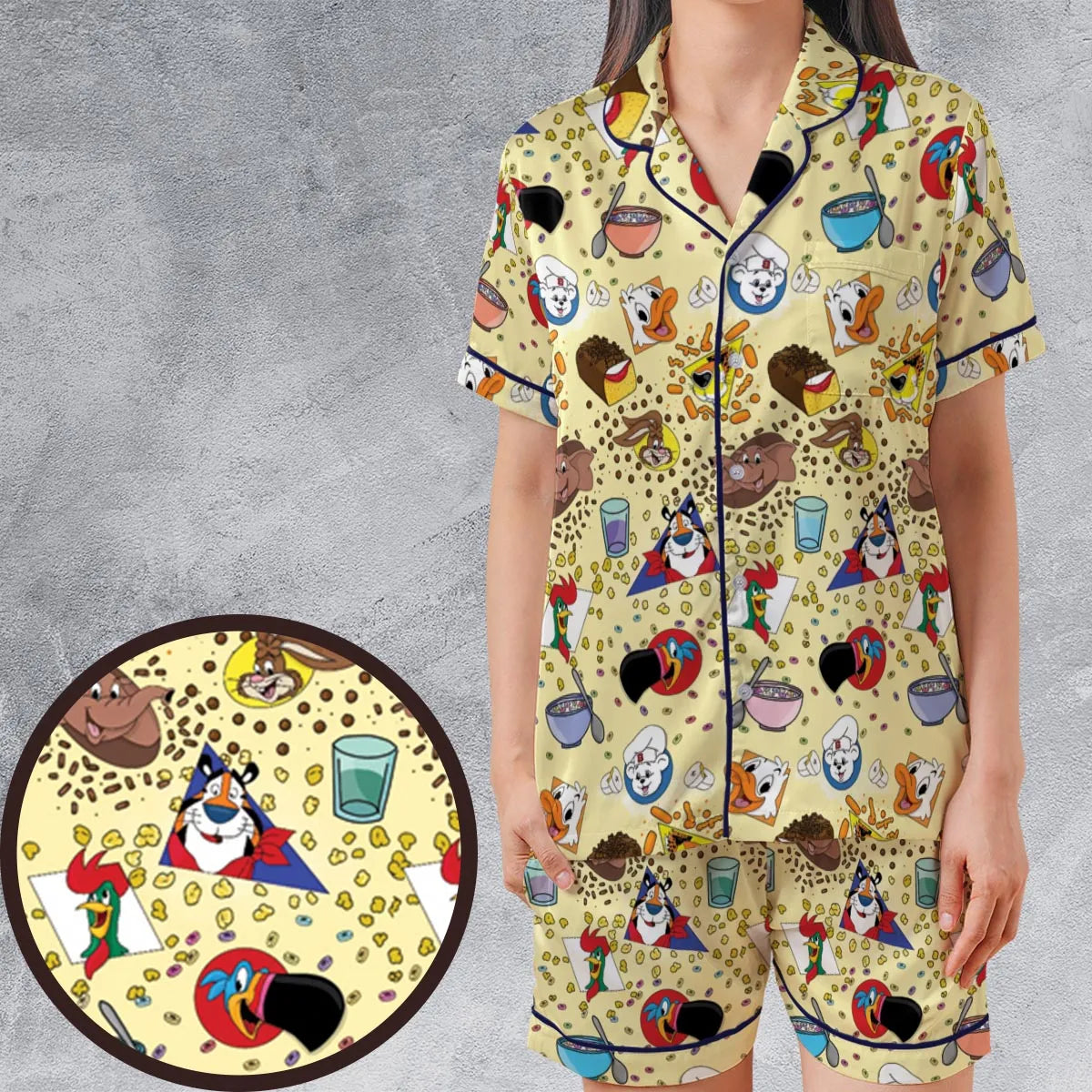 Satin Short-Sleeve Pajamas Set - 6RUW73RD