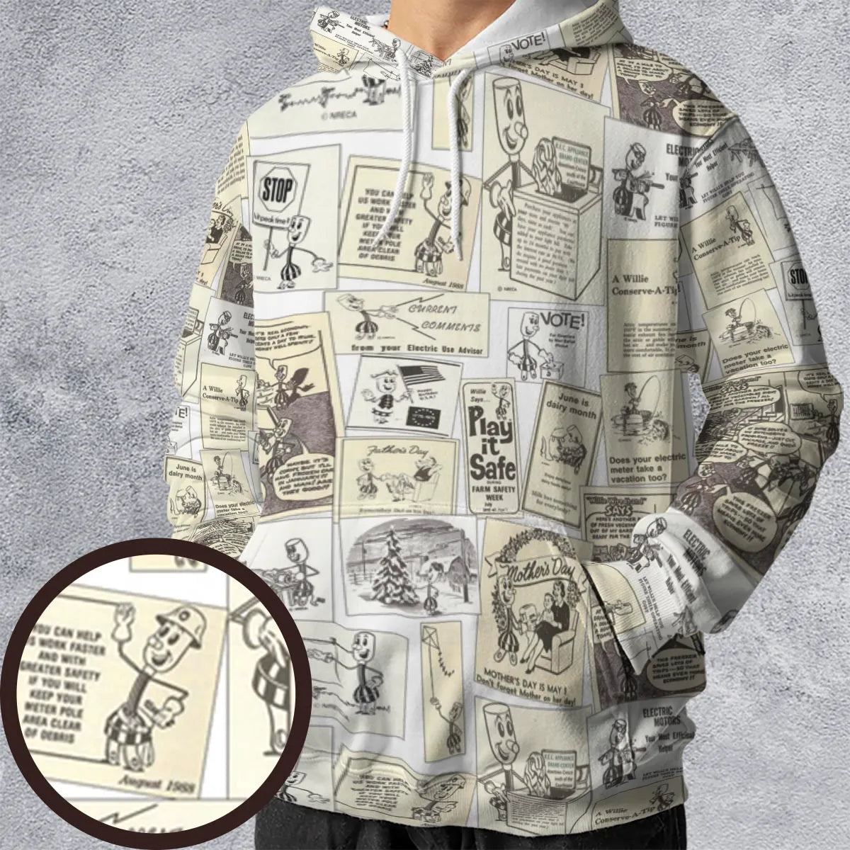 All-over Print Hoodie - T3DRWQBL