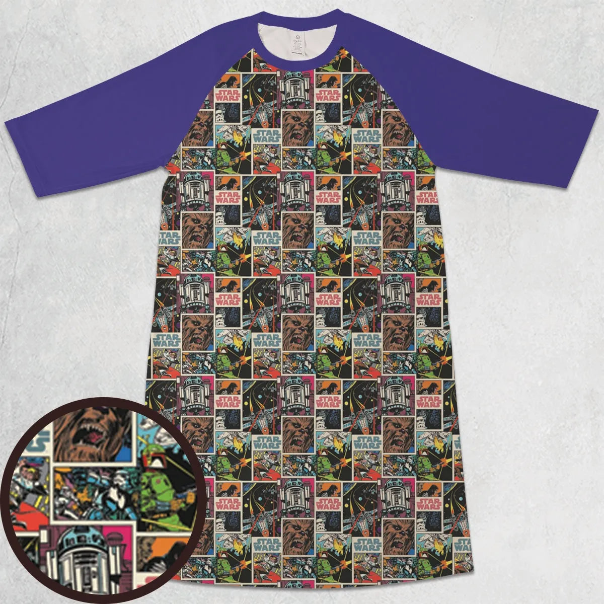 3/4 Sleeve Raglan Dress - ZCL1R3QY