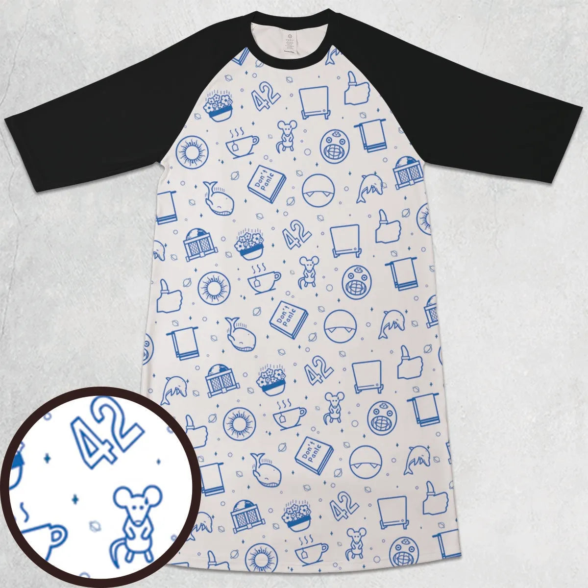 3/4 Sleeve Raglan Dress - HYZSA35E