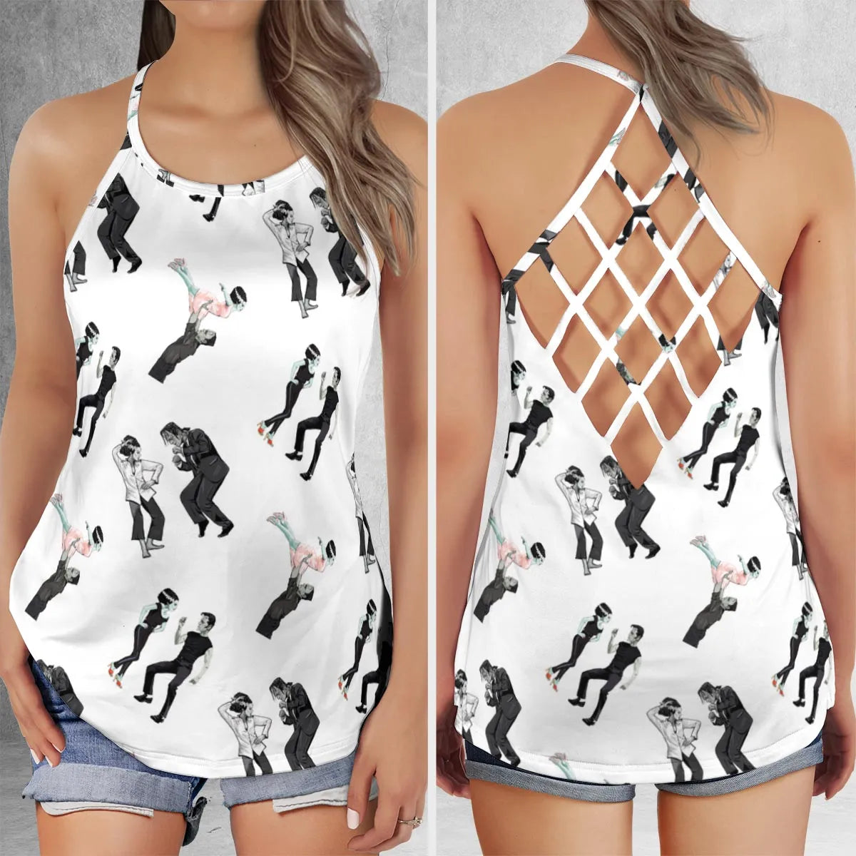 Criss Cross Tank Top - YVEWX29Q