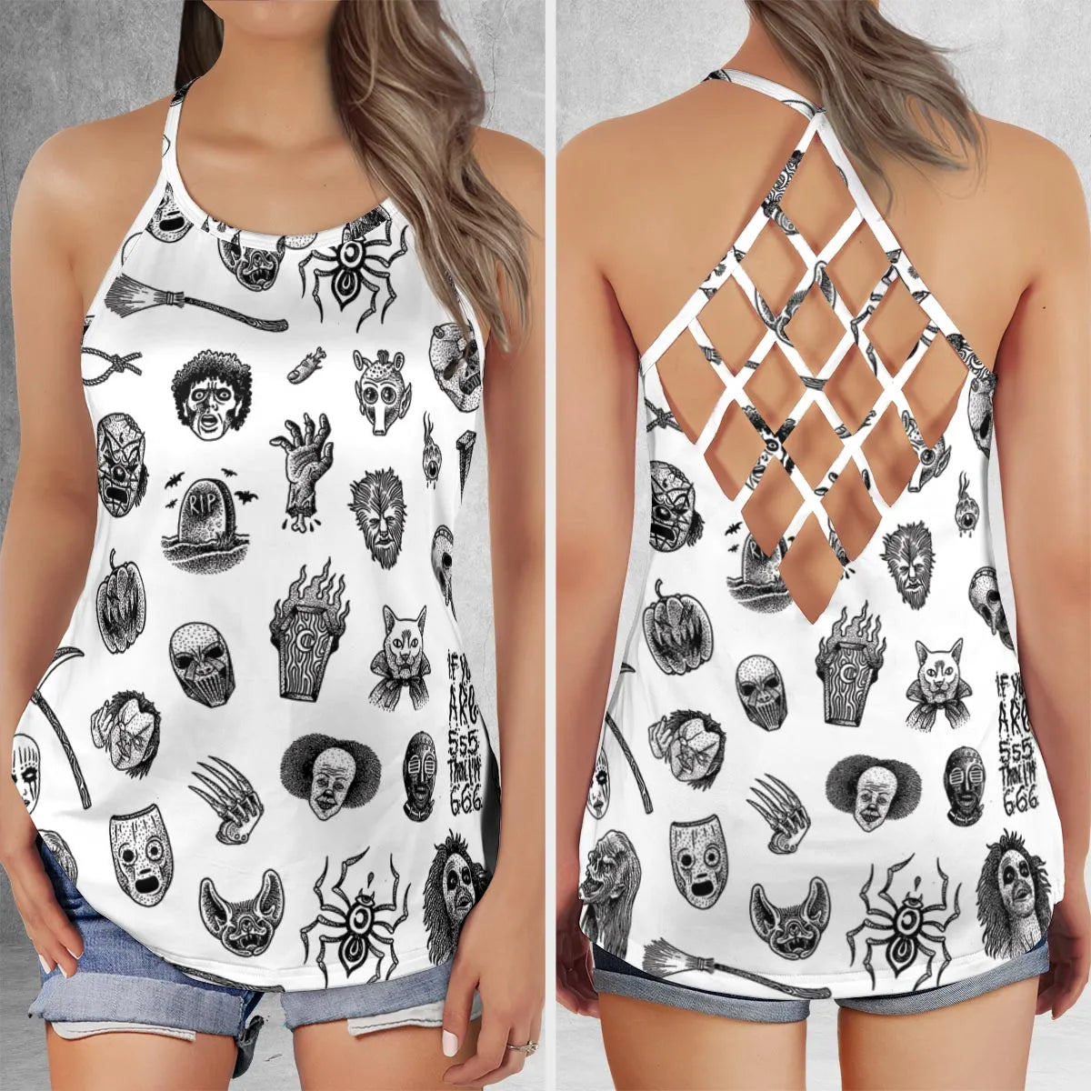 Criss Cross Tank Top - U662Q2FD