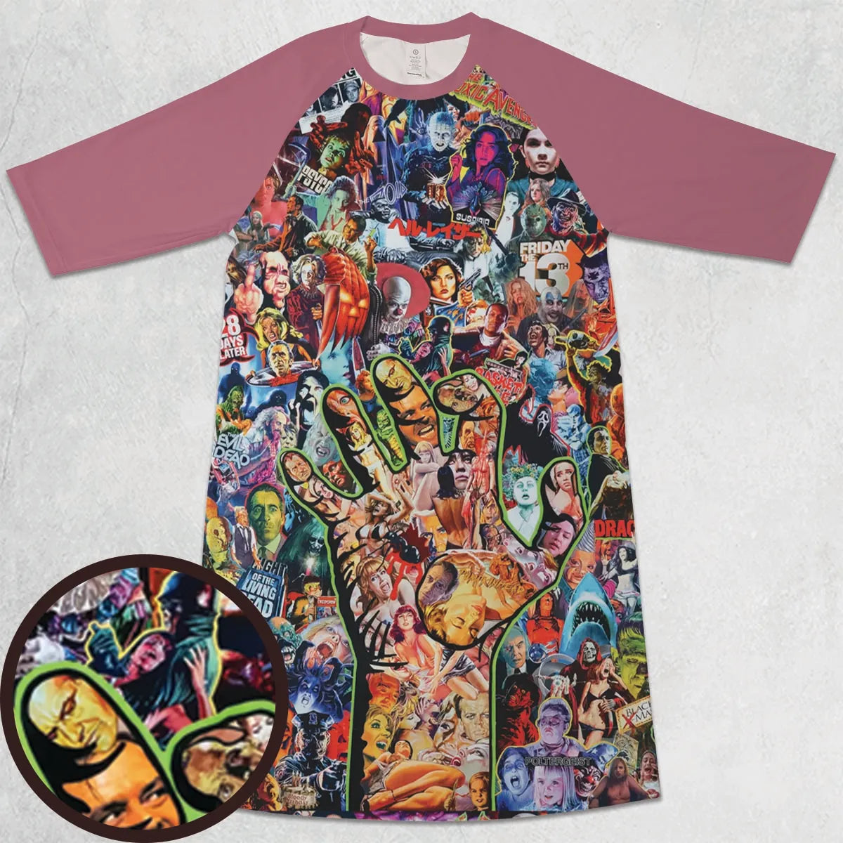 3/4 Sleeve Raglan Dress - USD3Y3KS