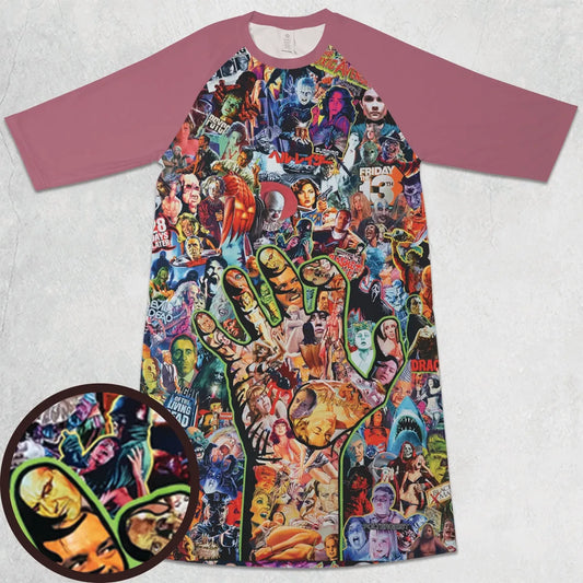 3/4 Sleeve Raglan Dress - USD3Y3KS