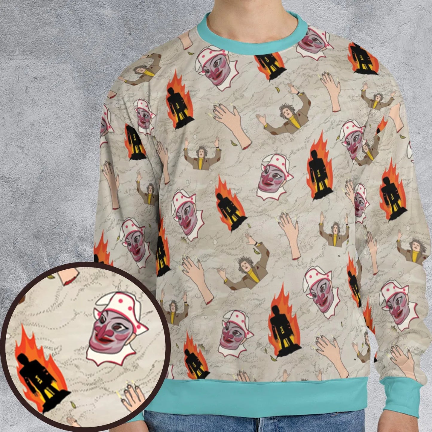 All-over Print Sweatshirt - XYBT7U3A