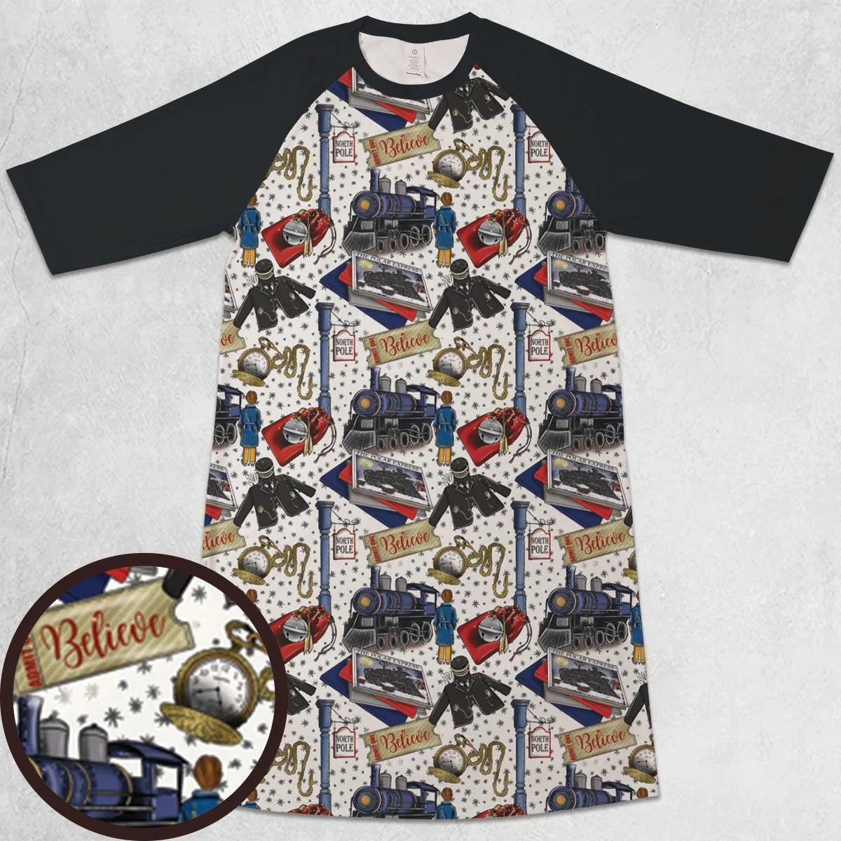 3/4 Sleeve Raglan Dress - 9UZ7VE7S