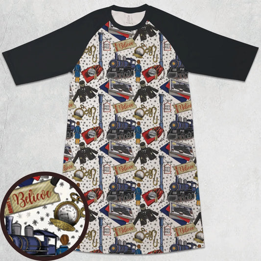 3/4 Sleeve Raglan Dress - 9UZ7VE7S