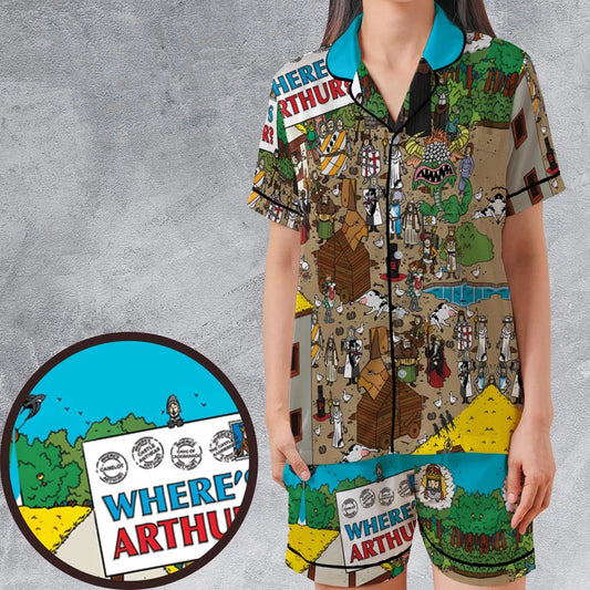 Satin Short-Sleeve Pajamas Set - RWC7CU4U