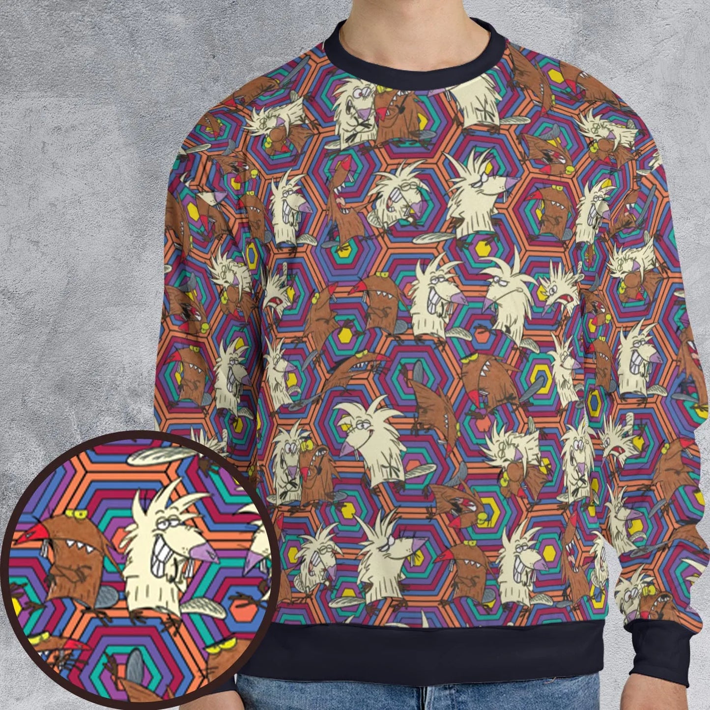 All-over Print Sweatshirt - TGTY93F8
