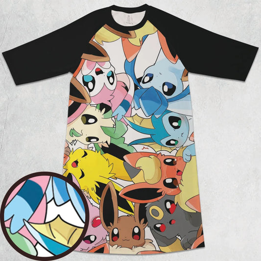 3/4 Sleeve Raglan Dress - 951BWAXZ