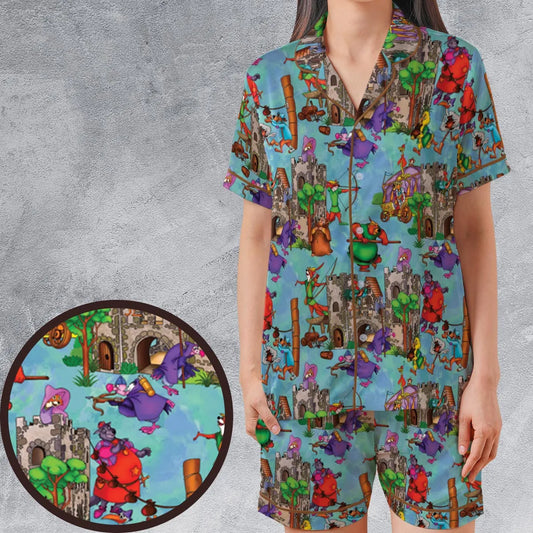 Satin Short-Sleeve Pajamas Set - 9J64DSX3