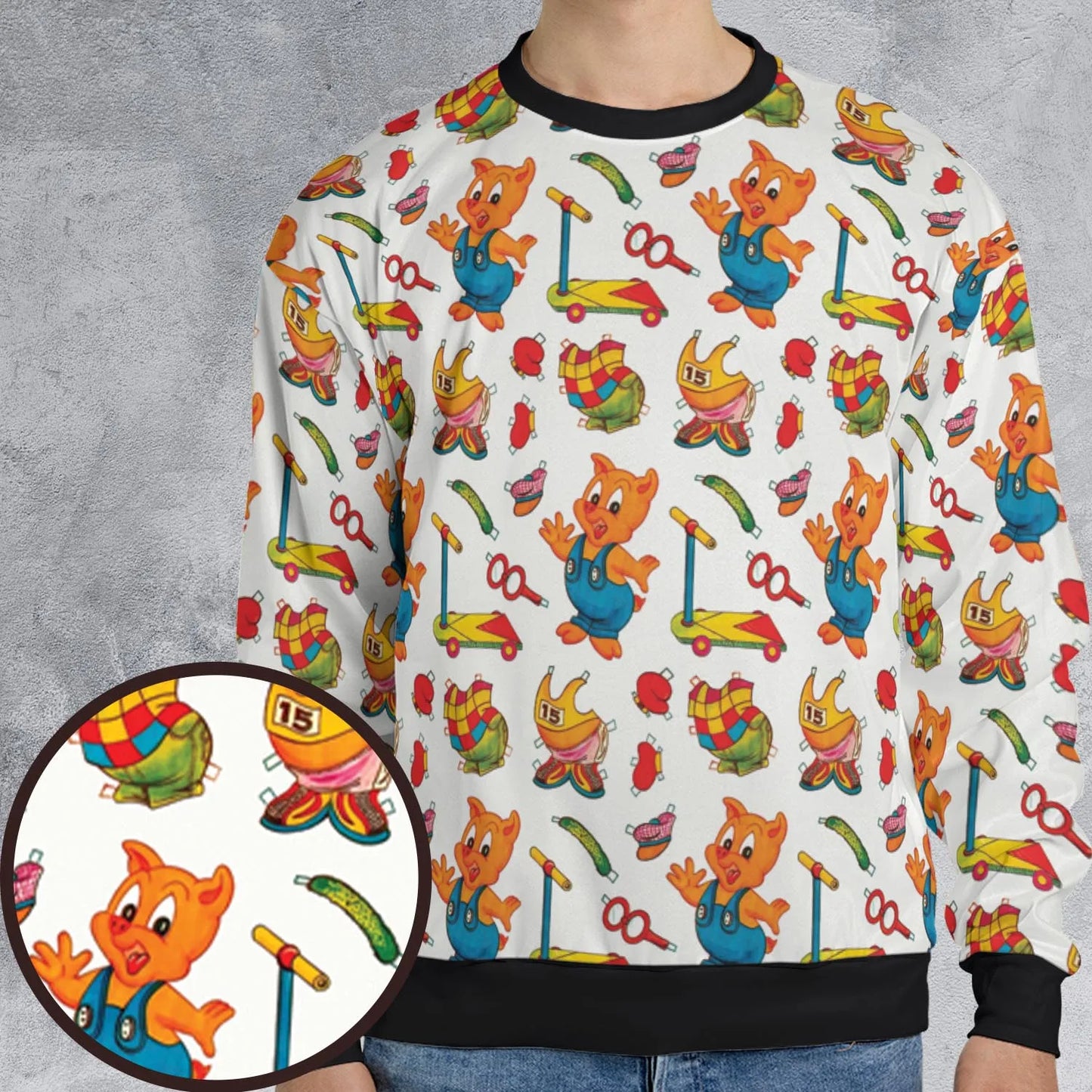 All-over Print Sweatshirt - E2JXHN5K