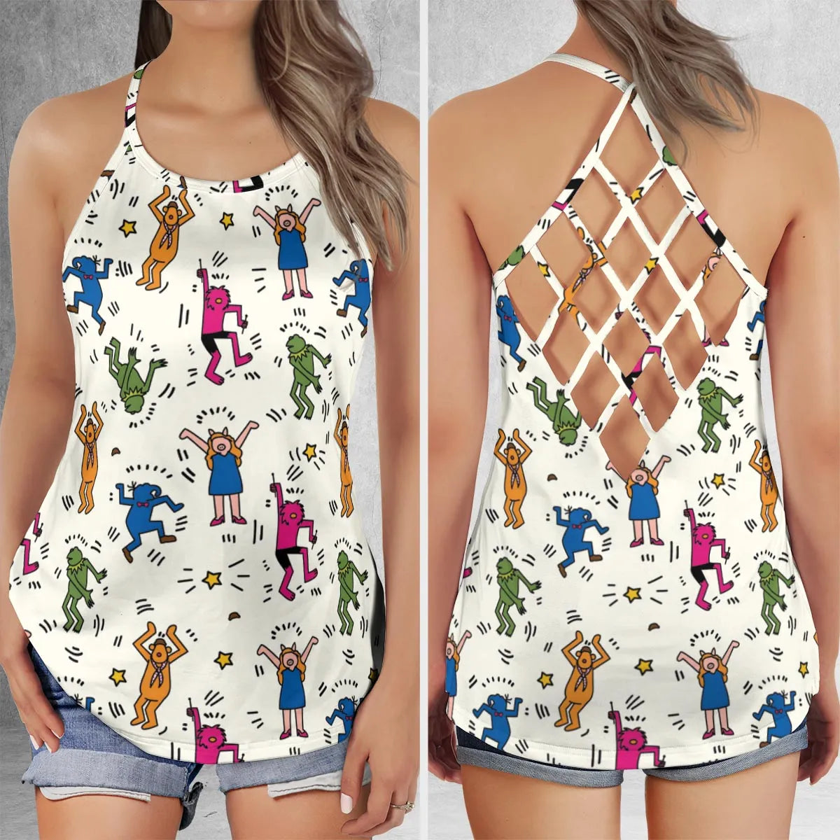 Criss Cross Tank Top - F8UYDKBG