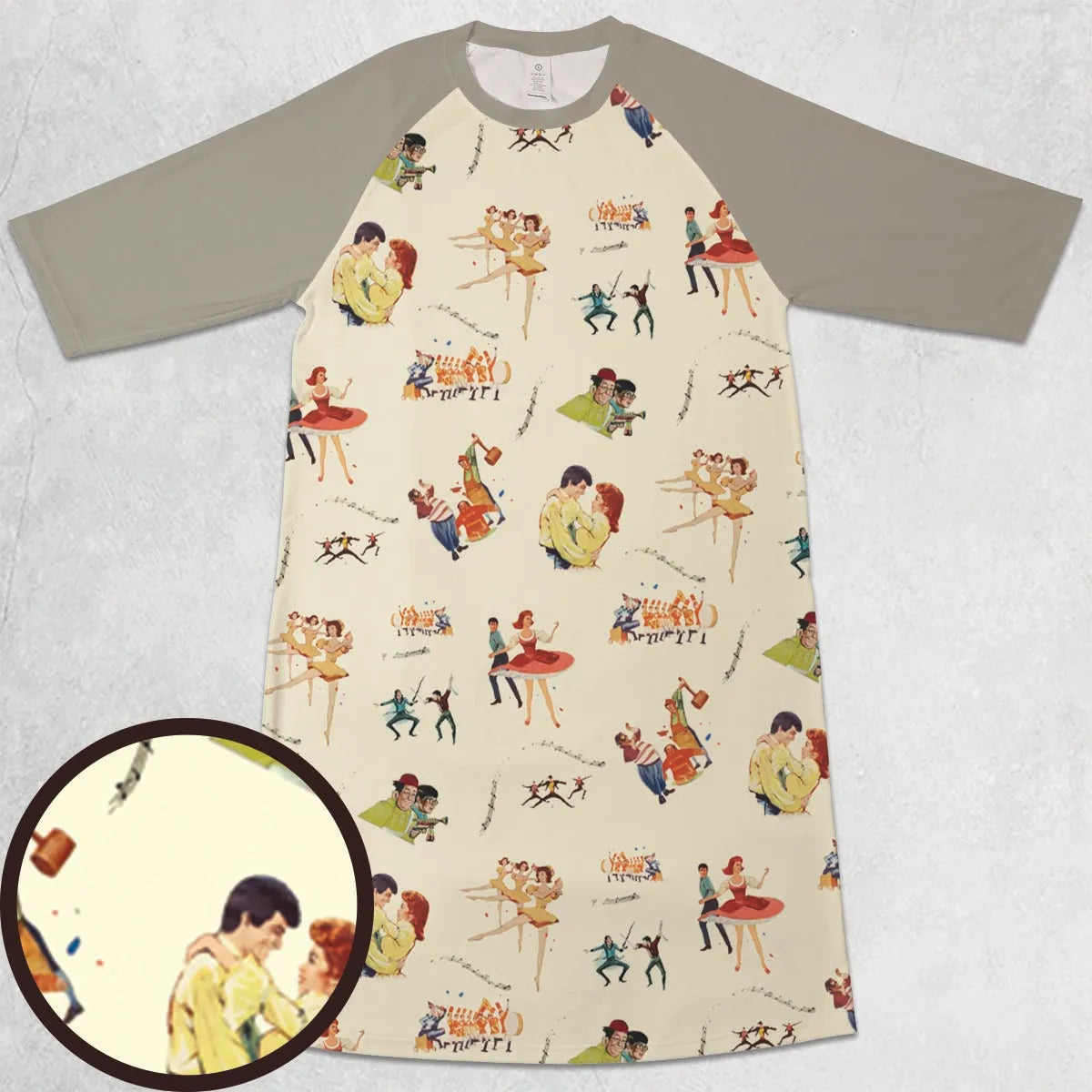 3/4 Sleeve Raglan Dress - TM11MDHX